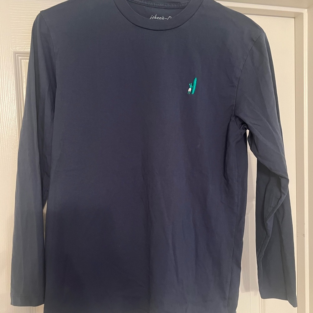 Navy Johnnie-o long sleeved tshirt size 12 youth